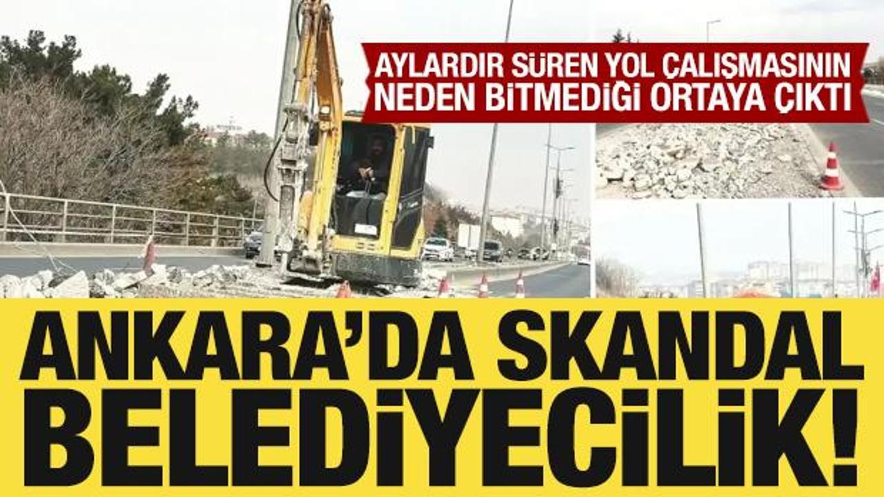 Ankara’da skandal belediyecilik: Tek işçiyle yol inşaatı